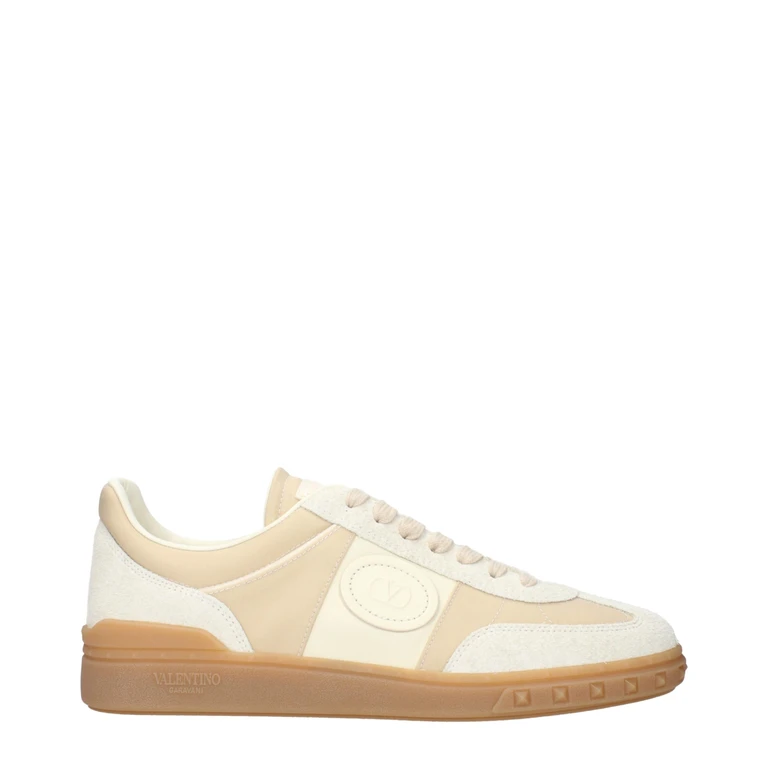 Valentino Garavani Beige Fabric Low Top Sneakers - Men