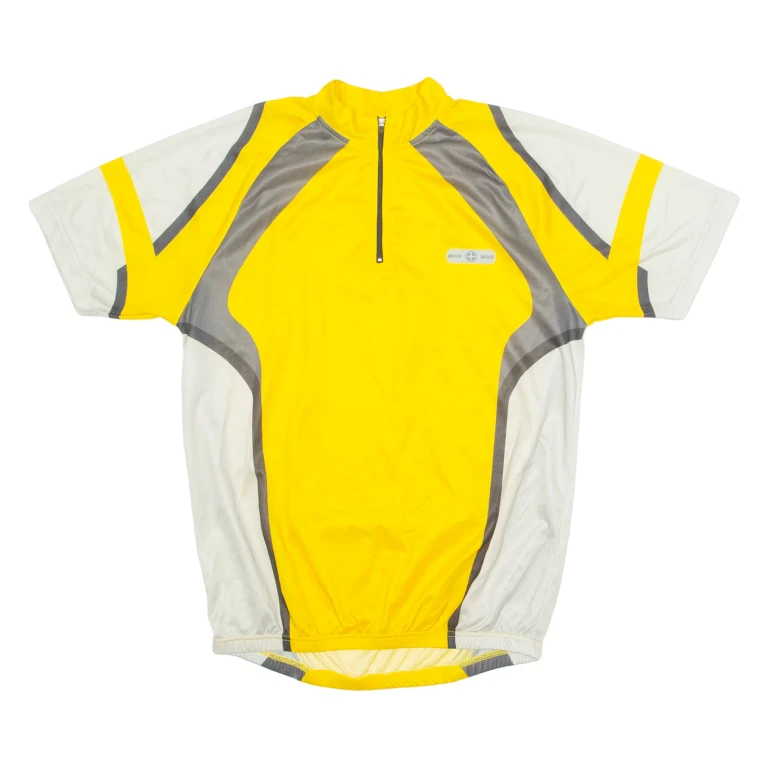 CRANE Cycling Mens Jersey Yellow 1/4 Zip M