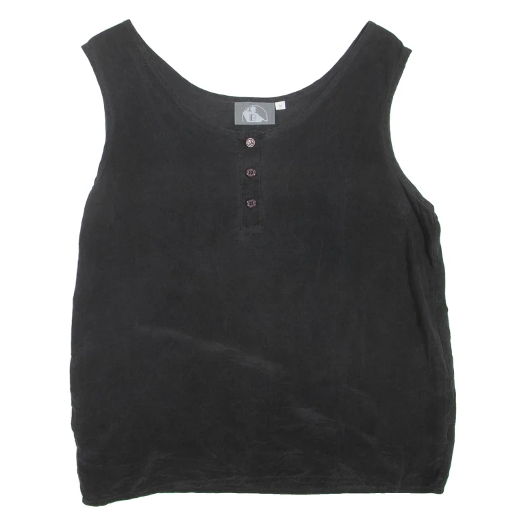 Womens Vest Black Sleeveless M