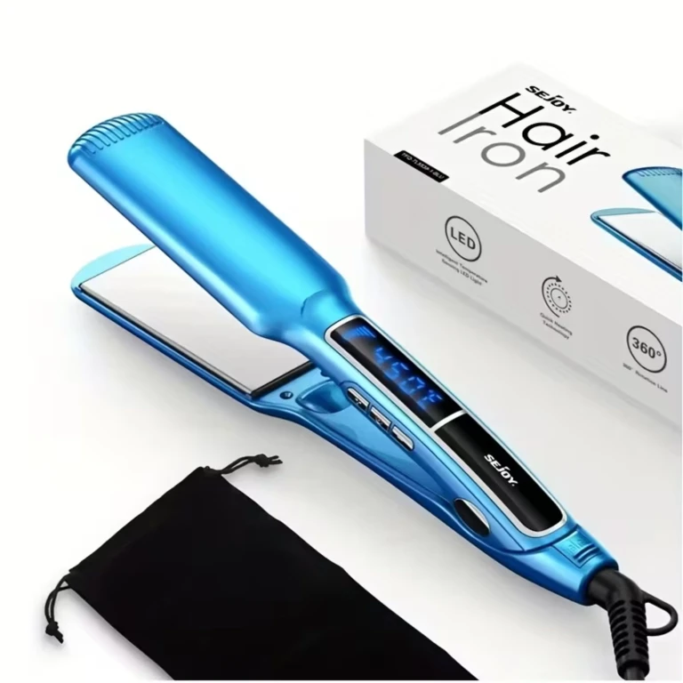 2 In 1 Hair Style, Dual-purpose Hair Straightener And Curler, Smooth Flat Iron, Hair Curling Iron Is Suitable For All Hair Types - Blue