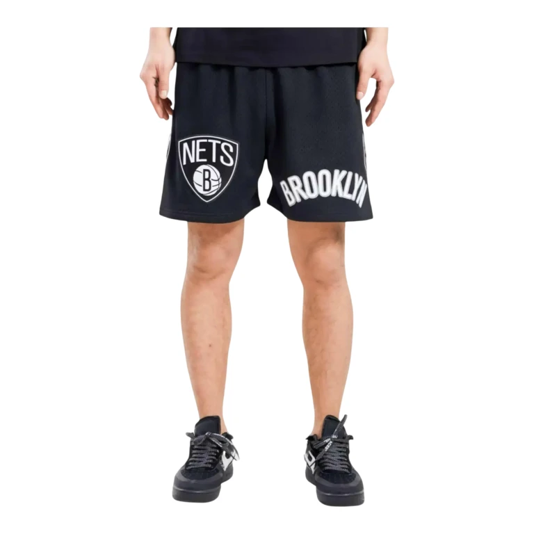 Brooklyn Nets Logo Pro Team Men Mesh Shorts Black
