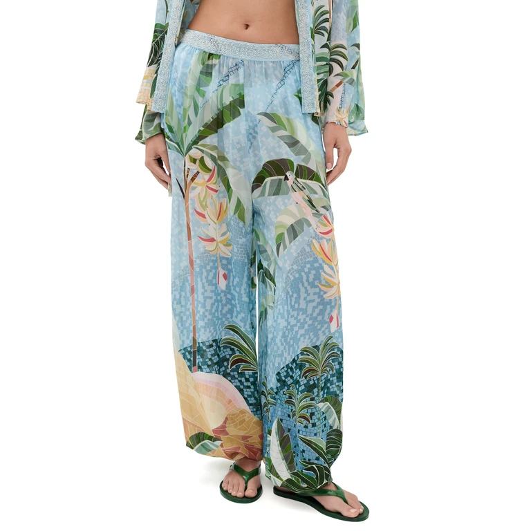 FARM Rio Embroidered Balloon Pants Mosaic Rio XS