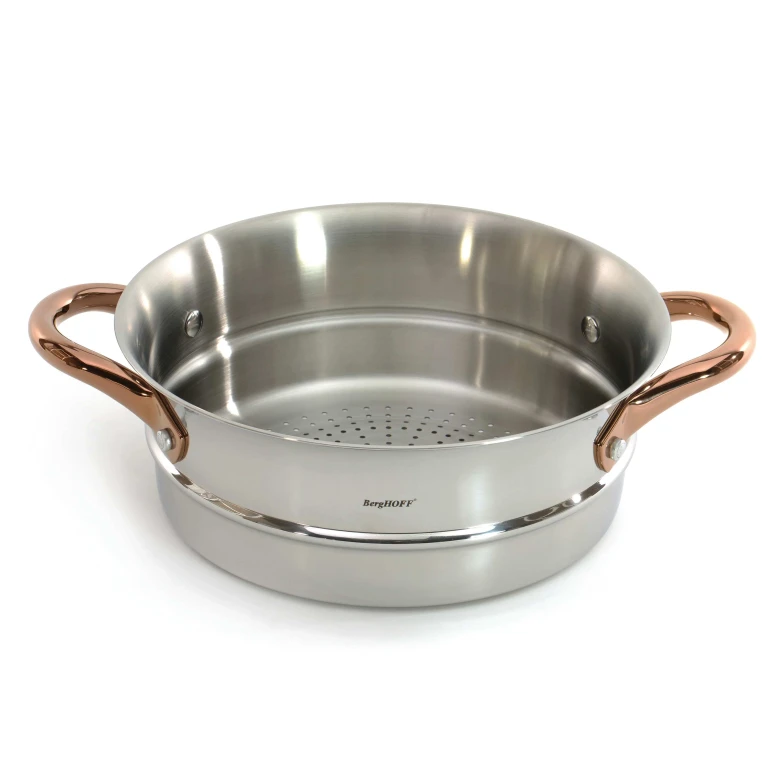 Ouro Gold 18/10 Stainless Steel 9.5" Steamer Insert, Two Side Handles