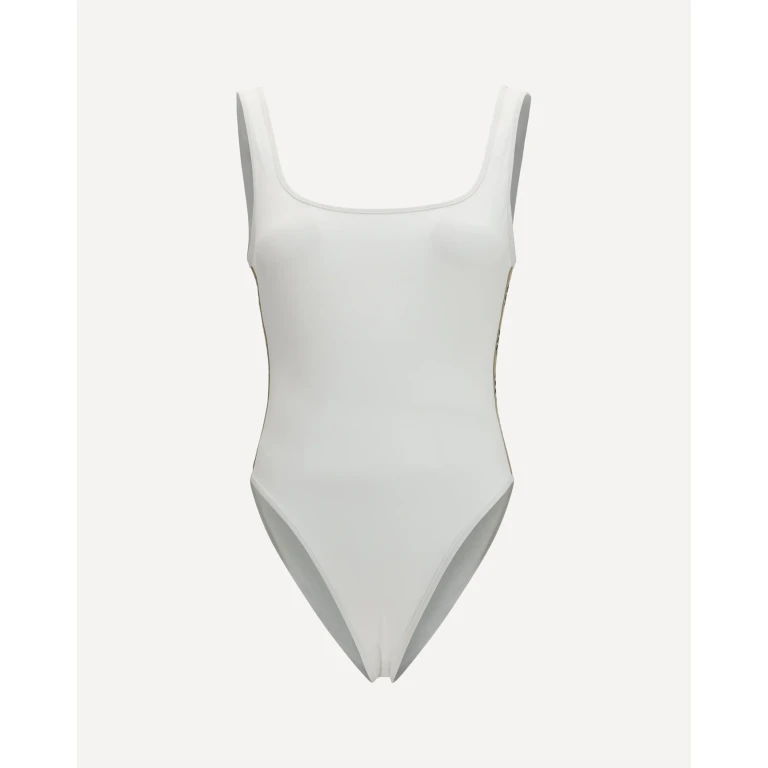 BURBERRY One-piece Swimsuit with Check trim Female S