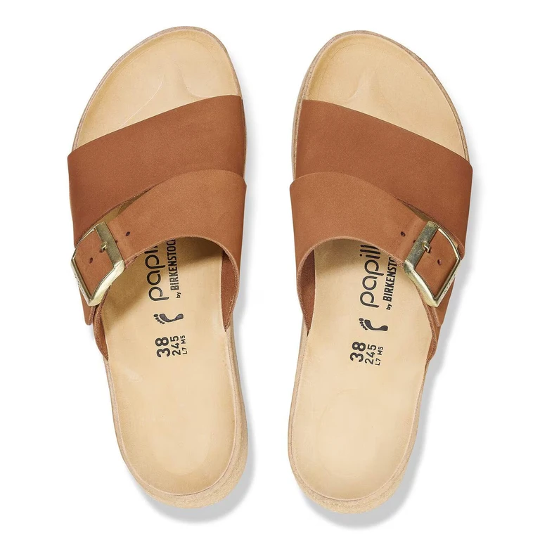 Unisex Almina Nubuk Leather Pecan