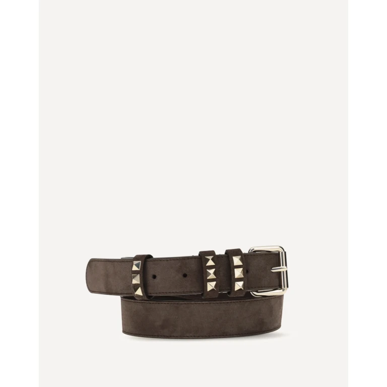 VALENTINO GARAVANI Rockstud suede Belt Female 75