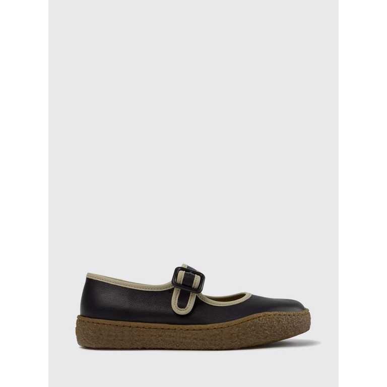 Peu Terreno Bicolor Smooth Leather Mary Jane Flats with Strap (K201825-009PEUTERRENO0)
