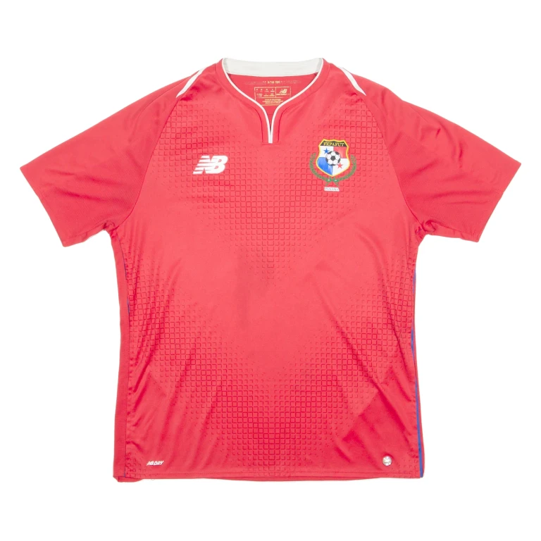 NEW BALANCE Panama FC Mens Football Shirt Jersey Red Crew Neck M