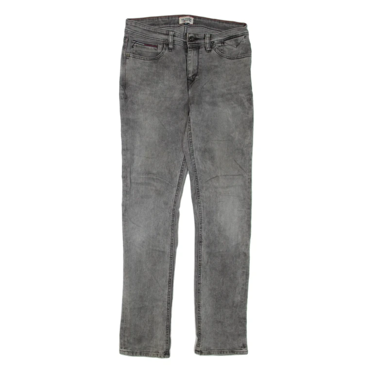 TOMMY HILFIGER Womens Jeans Grey Regular Straight W30 L34