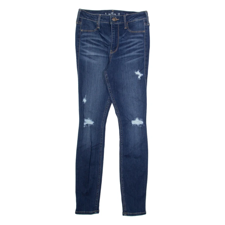 HOLLISTER Womens Jeans Blue Slim Skinny Stone Wash W25 L26