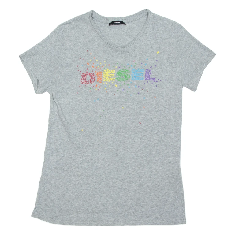 DIESEL Womens T-Shirt Grey M
