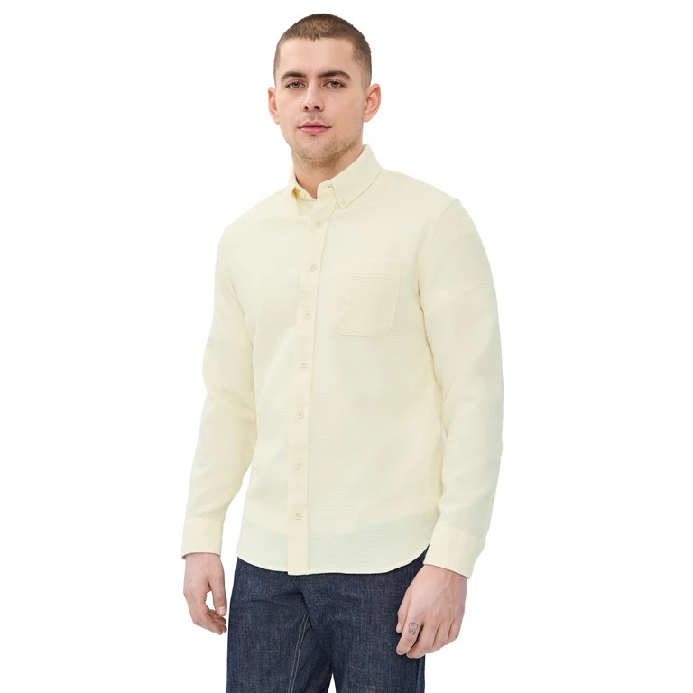 The Jack Button Down Shirt Deep Sea Twist Waffle 42