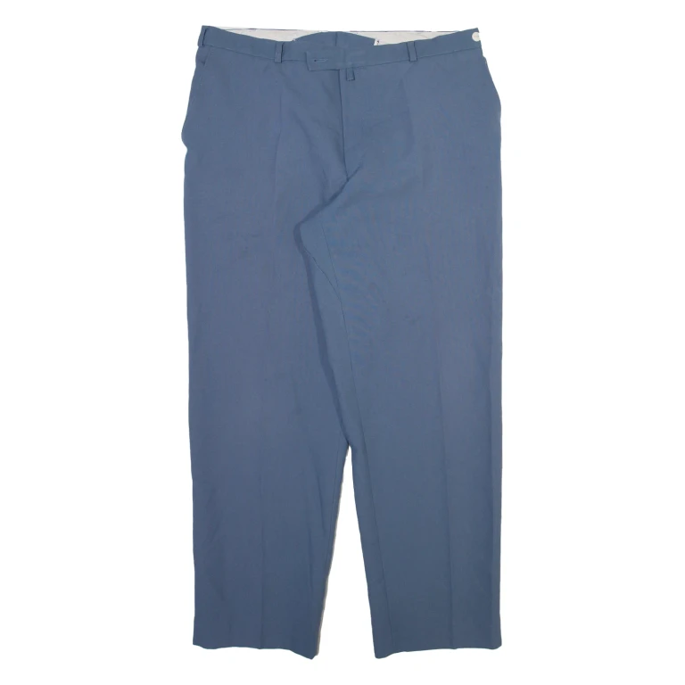 CLASSIC MAN Mens Trousers Blue Relaxed Straight W38 L31