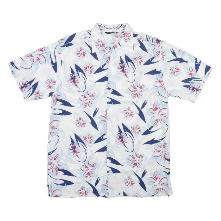 AUTHENTIC WEAR Mens Shirt White Floral S
