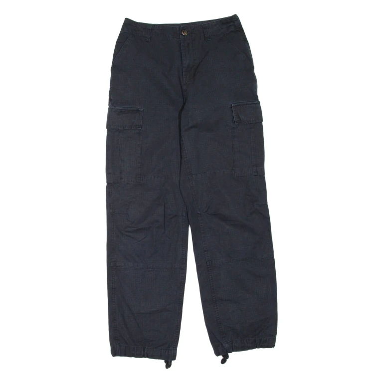 Womens Trousers Black Regular Straight W26 L29