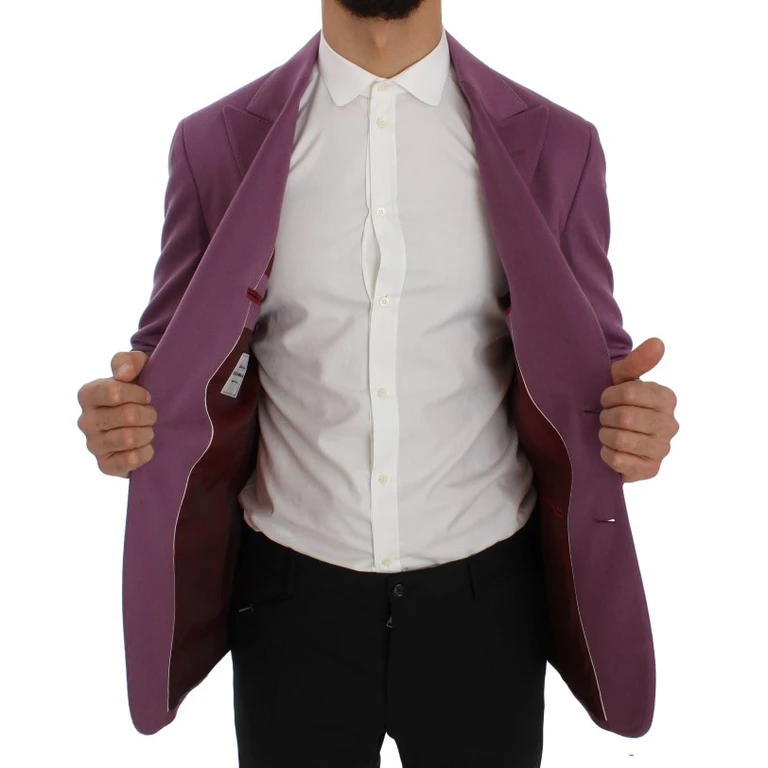 Dolce & Gabbana Purple Cashmere Slim Fit Blazer Jacket Clothing - Men