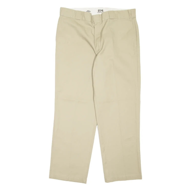 DICKIES 874 Workwear Mens Trousers Beige Regular Straight W38 L30