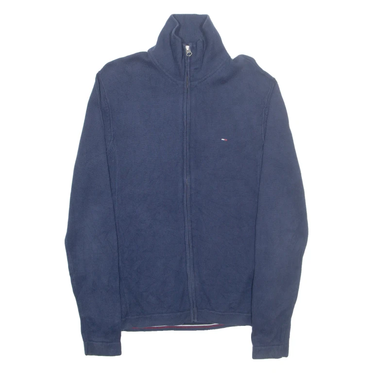 TOMMY HILFIGER Mens Jumper Blue Tight Knit L