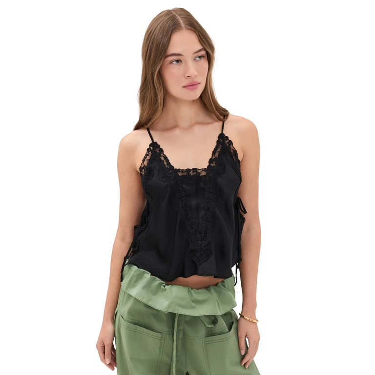 Free People Someone Like You Cami FP Black XS