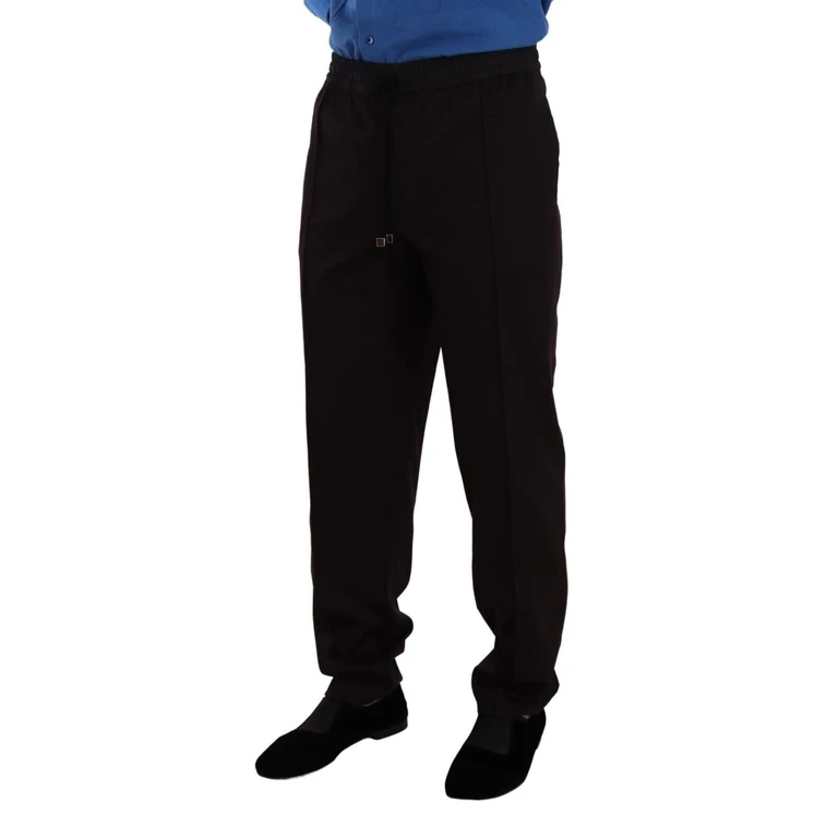 Dolce & Gabbana Gray Bordeaux Wool Trouser Dress Pants Virgin Elastane - Men
