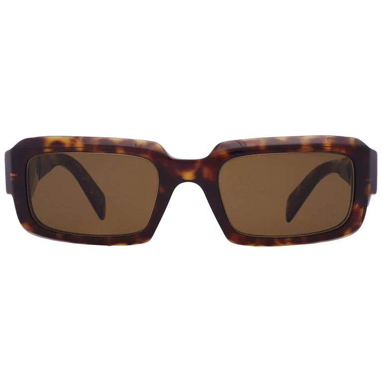 Dark Brown Rectangular Mens Sunglasses PR 27ZS 19J09Z 54