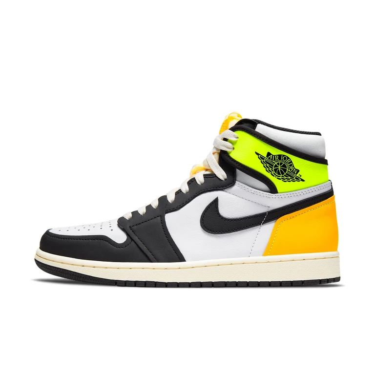 Men's Retro 1 High 'White Black Volt University Gold' Sneakers