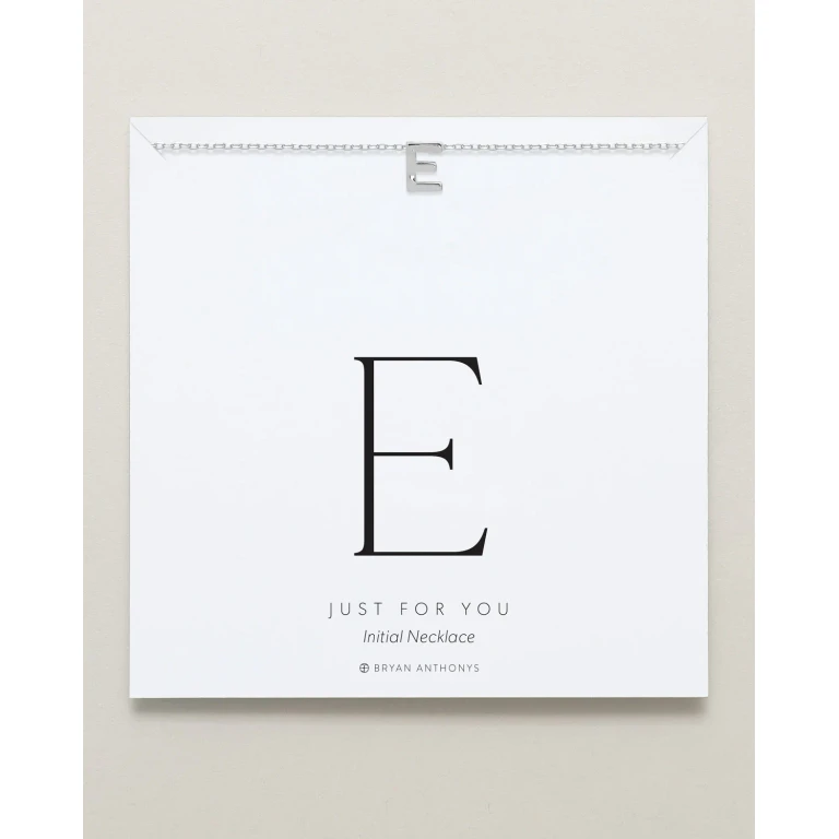 Just For You Initial Necklace - E