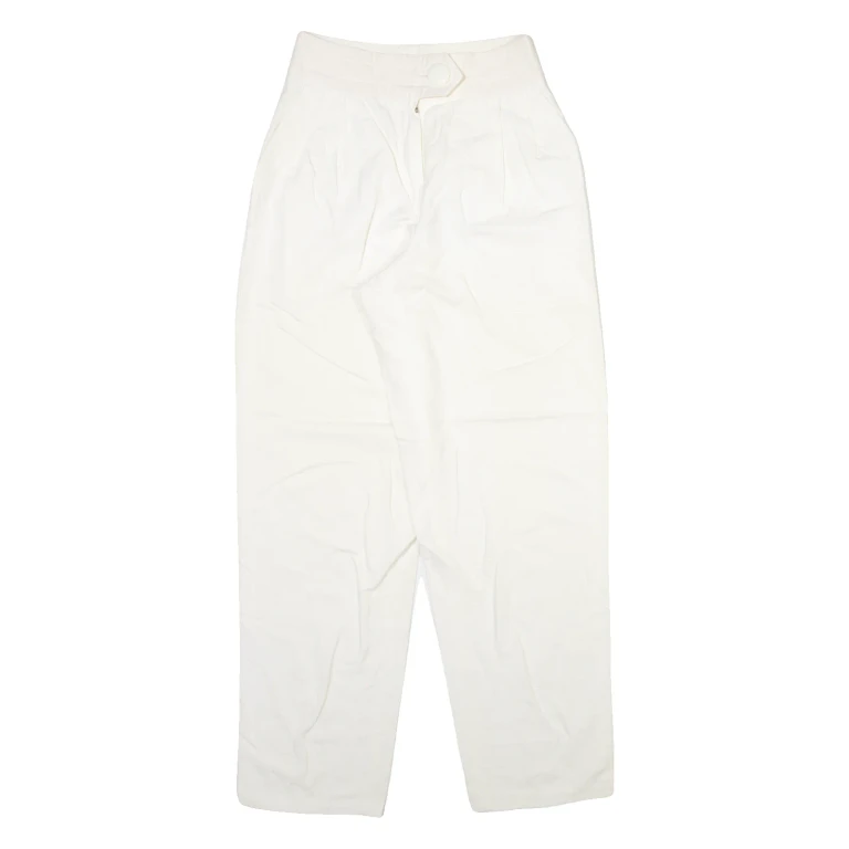 ROSNER Womens Trousers Cream Relaxed Tapered W24 L29
