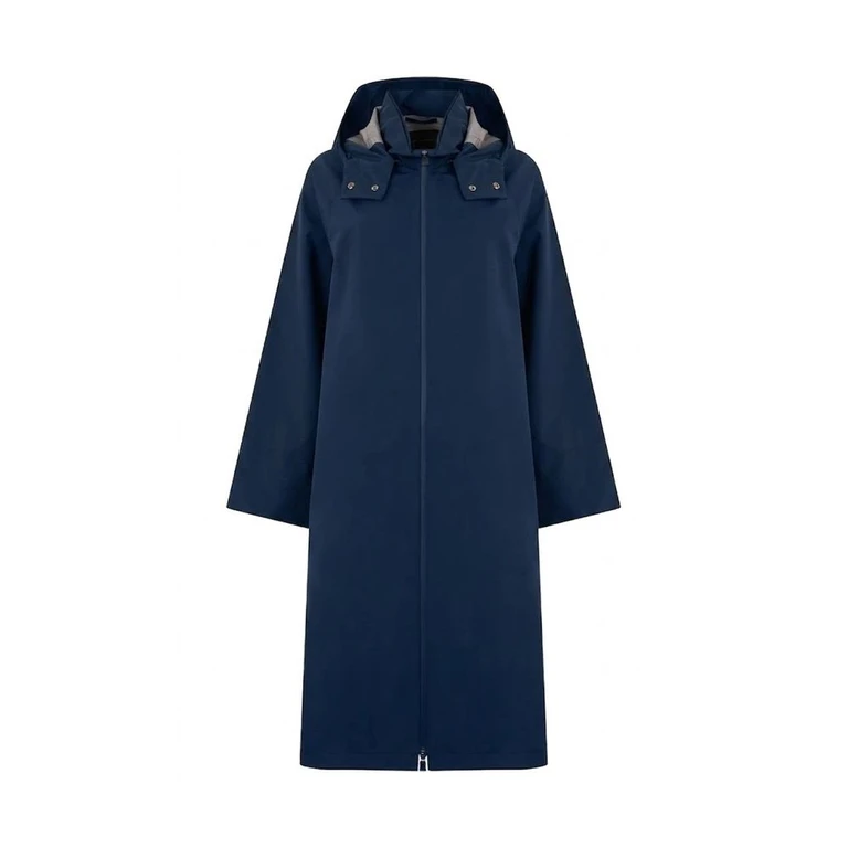 Blue Polyester Coat Clothing - Women