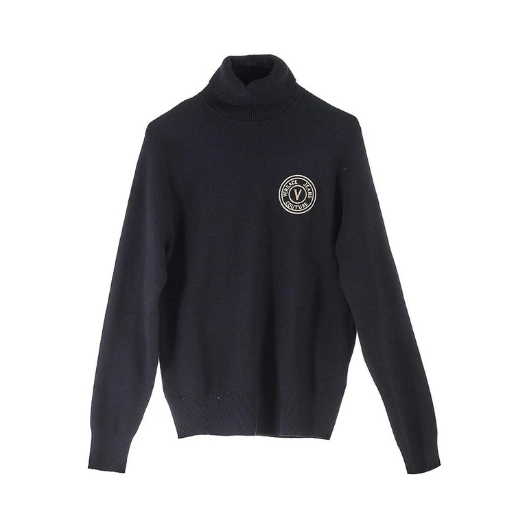 Versace Jeans Couture Pull Col Roulé - Noir (77GAFM07CMH41G89)