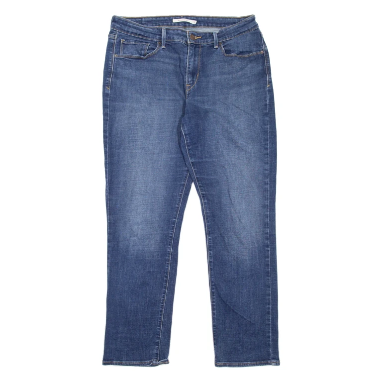 LEVI'S Mid Rise Womens Jeans Blue Slim Skinny Stone Wash W31 L30