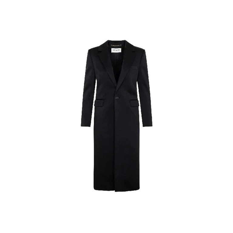 Saint Laurent Black Acetate Coat Clothing - Women