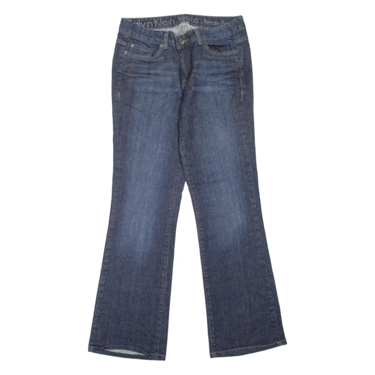 CALVIN KLEIN JEANS Womens Jeans Blue Regular Bootcut Stone Wash W30 L32