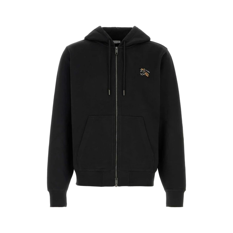 Burberry Black Cotton Sweatshirt Exterior: T-shirt - Men