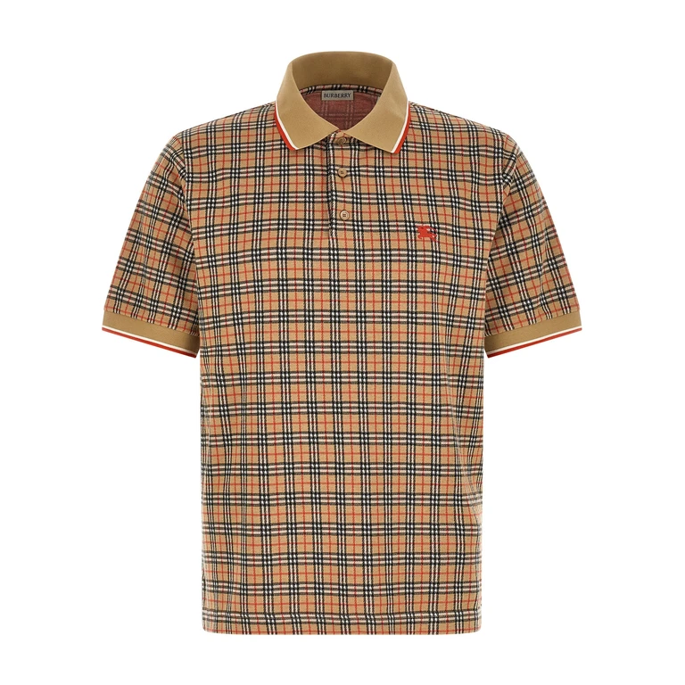 Burberry Beige Viscose Polo Shirt - Men