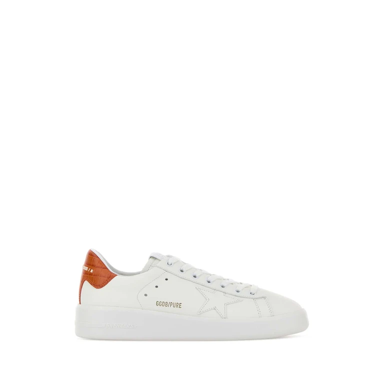 Golden Goose Deluxe Brand White Leather Pure New Sneakers Whiteorange - Women