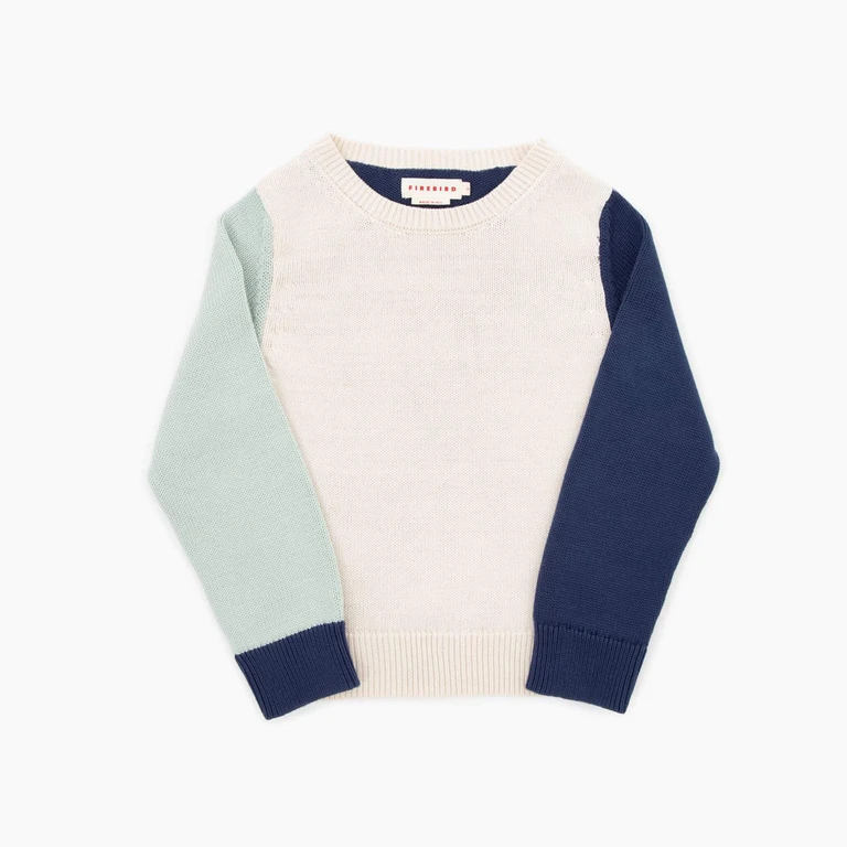 Asymmetric Colorblock Sweater - 8-9