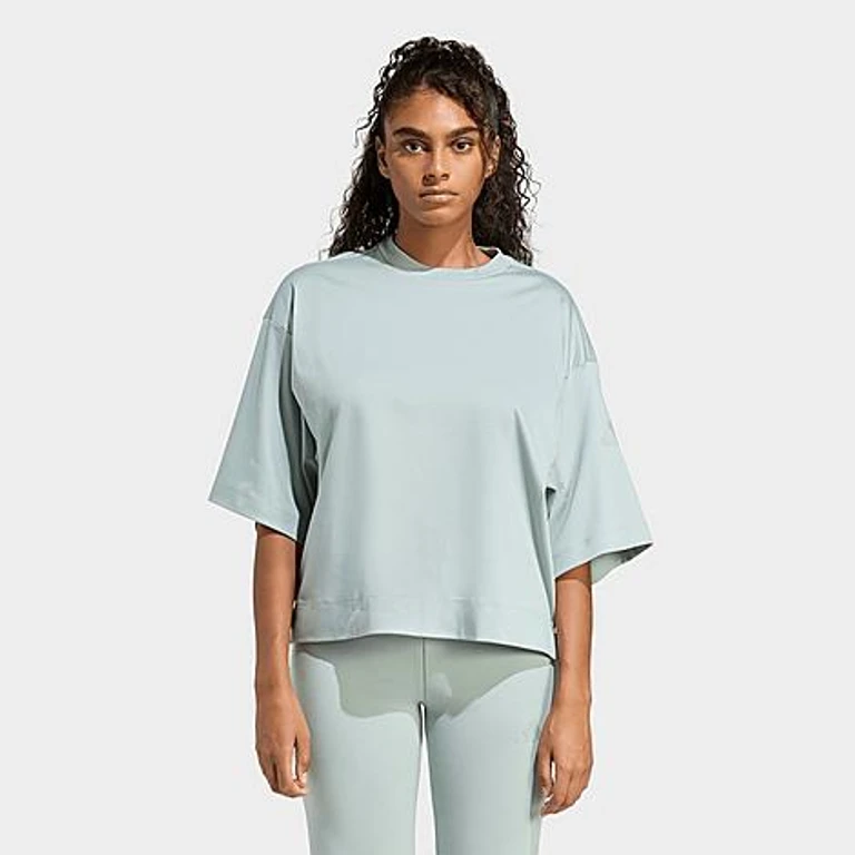 adidas Women's Sportswear Soft Lux Loose T-Shirt in Wonder Sage Size: XS