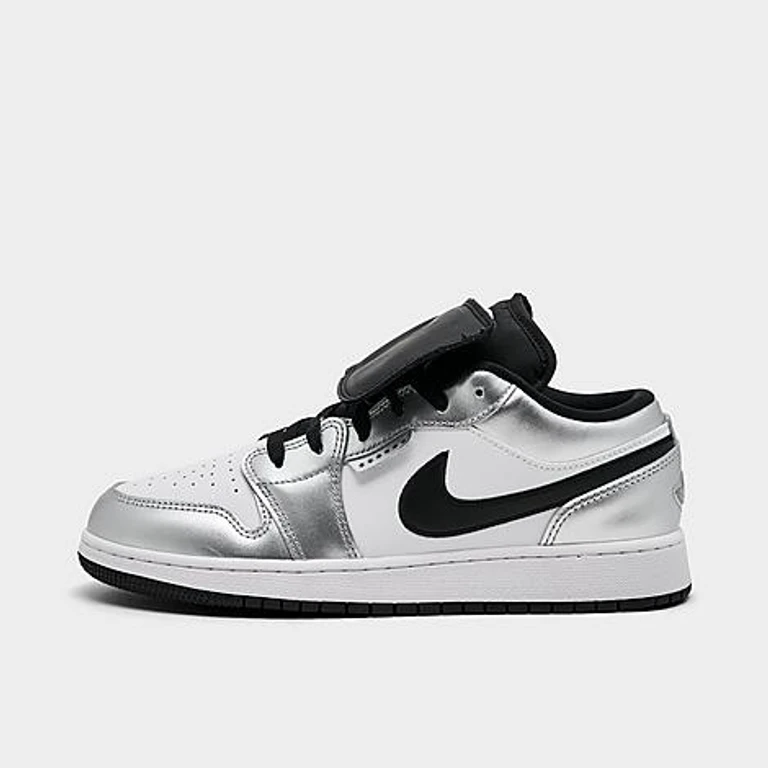 Big Kids Air 1 Low SE Casual Schoenen Wit/Metallic Silver/Zwart