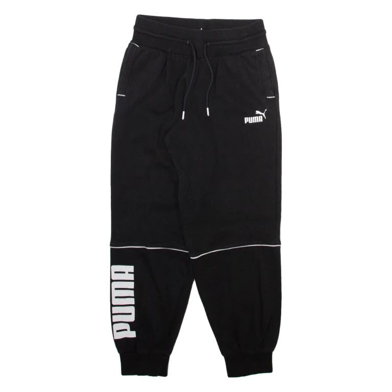PUMA Womens Joggers Black Tapered XS W25 L27