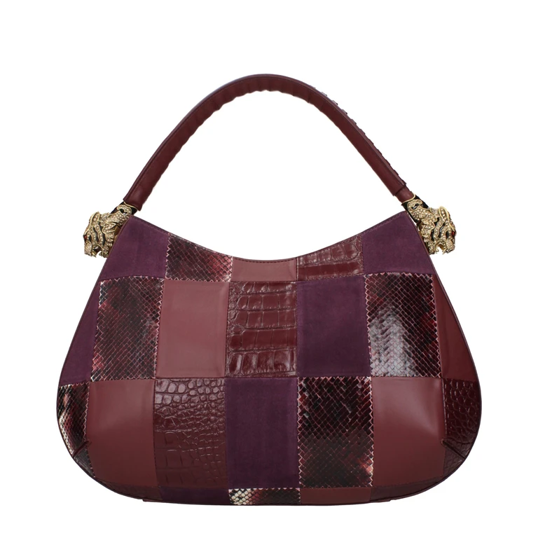 Roberto Cavalli Purple Leather Handbag Bag - Women
