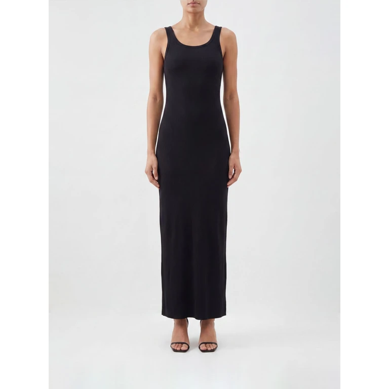 MSGM U-Neck Slim Fit Midi Sheath Dress in Viscose (4041MDA73N26712099)
