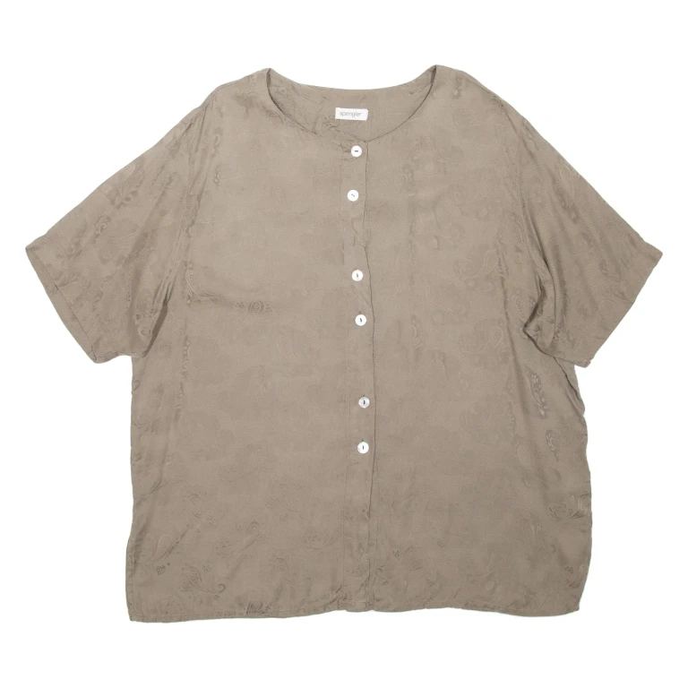 SPENGLER Womens Top Brown Paisley L