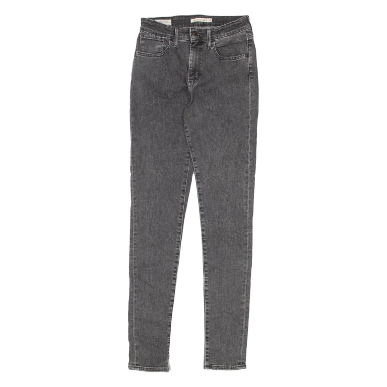 LEVI'S 721 High Rise BIG E Womens Jeans Grey Slim Skinny W25 L32