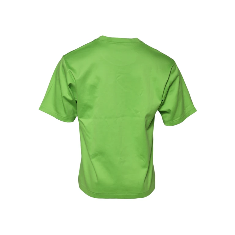 Dolce & Gabbana Green Graphic Printed Round Neck T-Shirt Cotton - Men