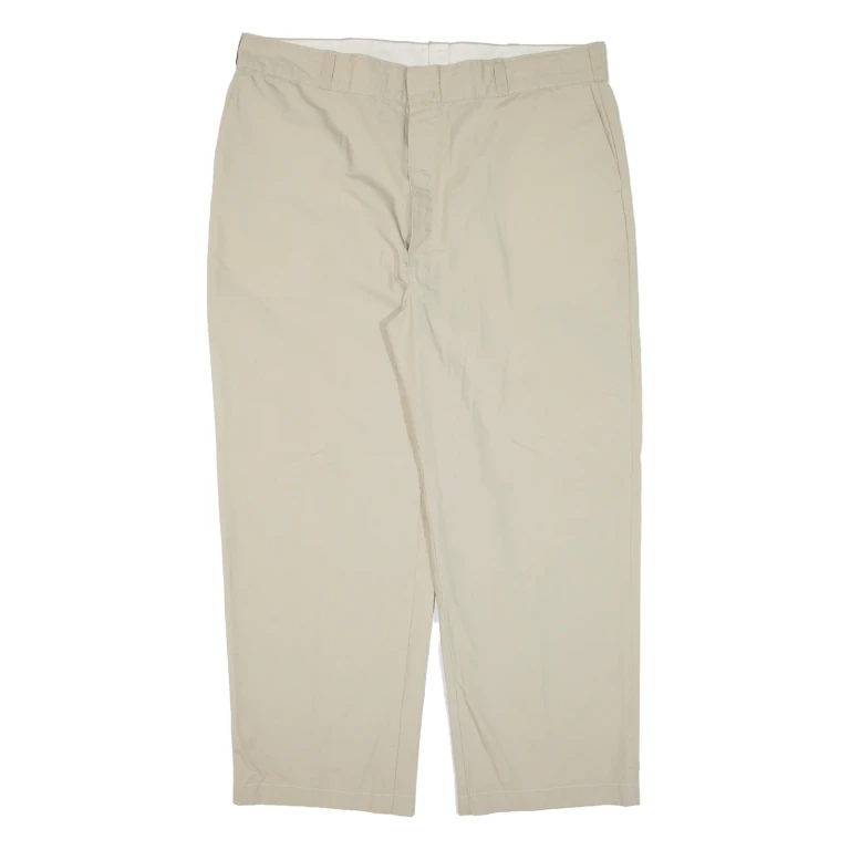 DICKIES Workwear Mens Trousers Beige Loose Straight W38 L26