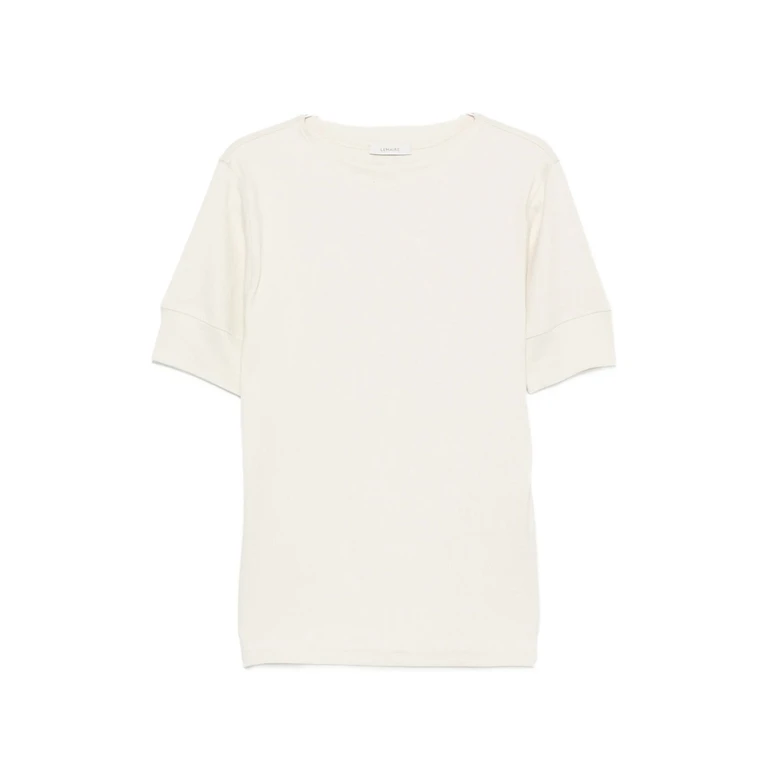 Ribbed-knit Short-sleeved T-shirt
