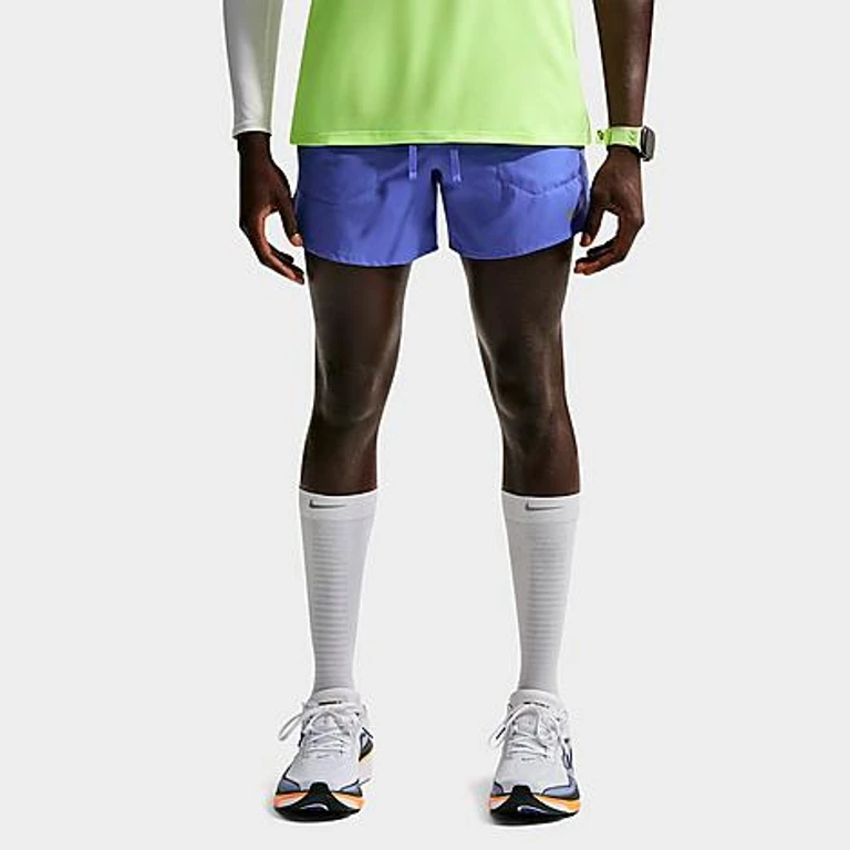 Nike Men's Stride Dri-FIT Brief-Lined 5" Running Shorts in Lapis Size: XS