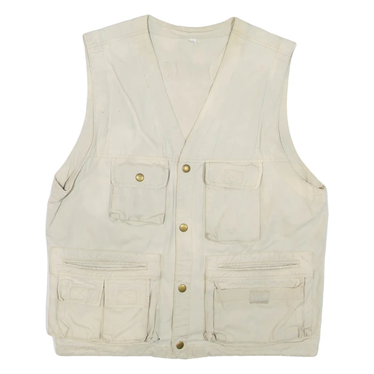 Utility Mens Gilet Beige S