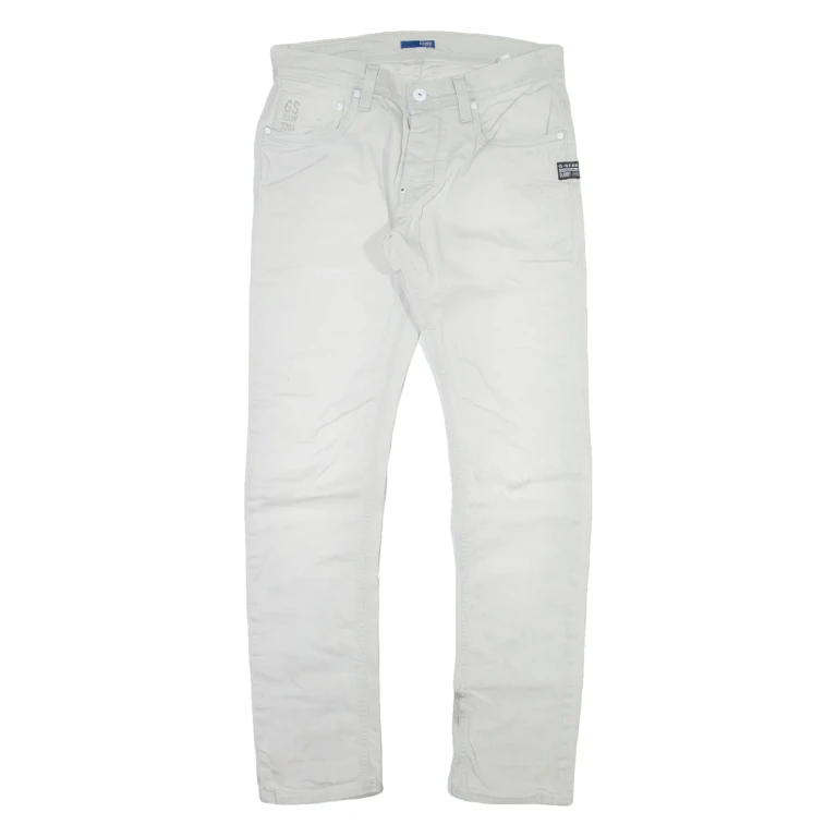 G-STAR Mens Trousers Beige Slim Straight W32 L32